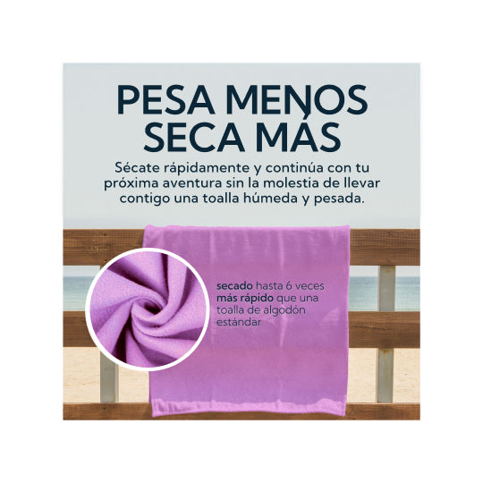 Toalla Microfibra Suede Morada