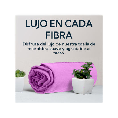 Toalla Microfibra Suede Morada