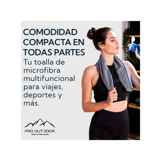 Toalla Microfibra Suede Gris