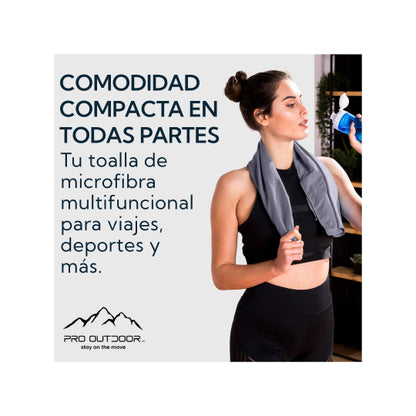 Toalla Microfibra Suede Gris