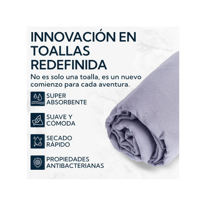 Toalla Microfibra Suede Gris