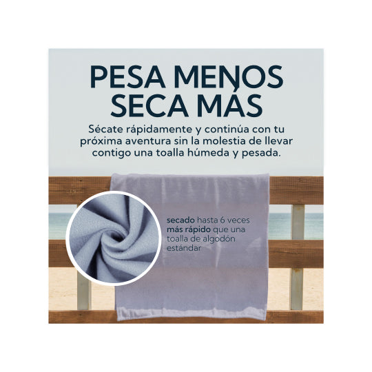 Toalla Microfibra Suede Gris